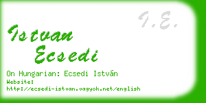istvan ecsedi business card